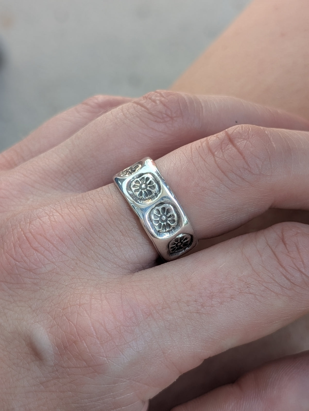 stamp of spring chunky ring