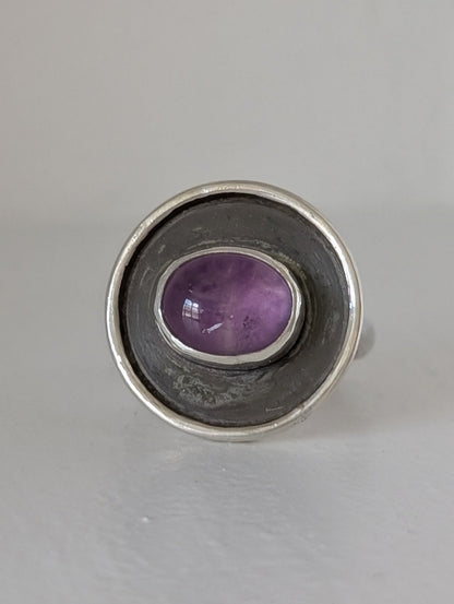 amethyst shadow box ring
