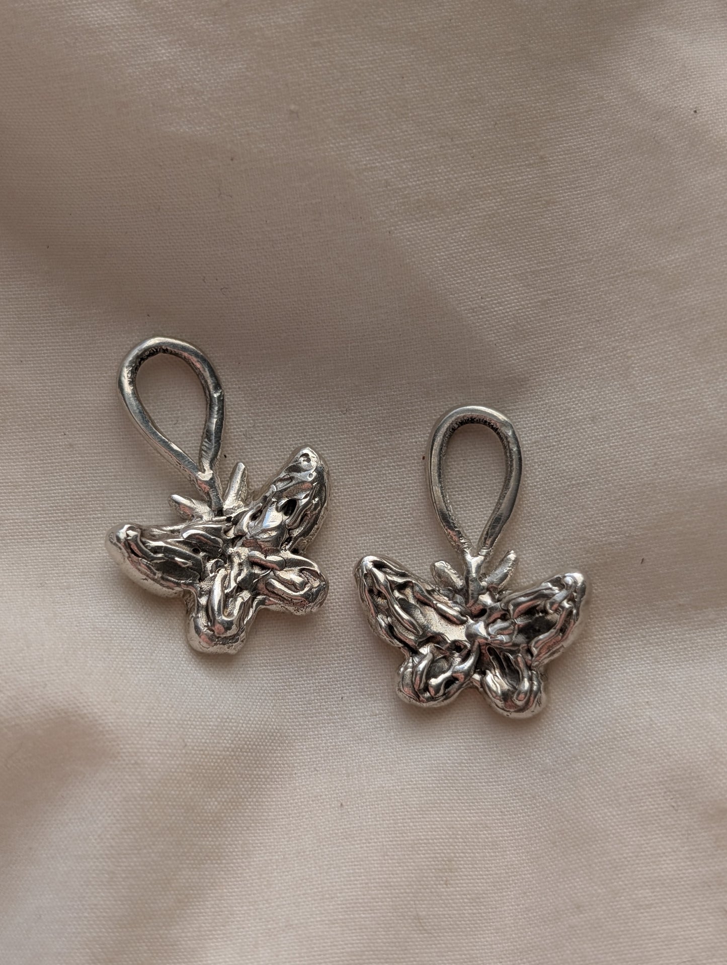 organic butterfly hoops