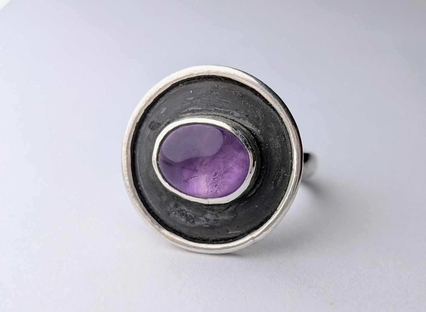 amethyst shadow box ring
