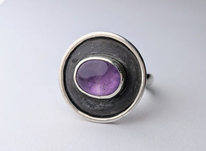 amethyst shadow box ring