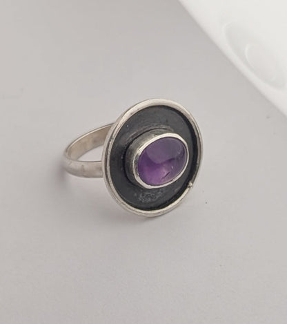 amethyst shadow box ring