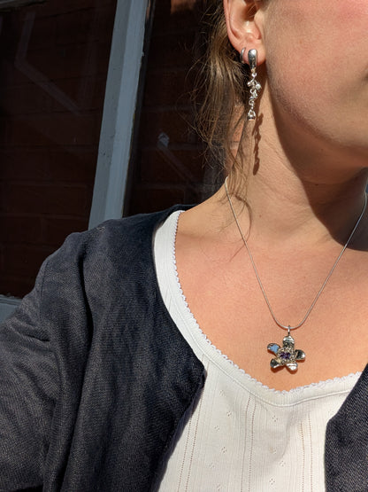 apple blossom flower pendant