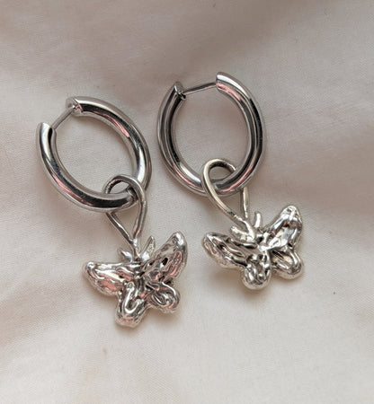 organic butterfly hoops