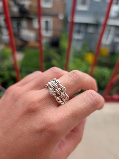 three makes four woven ring
