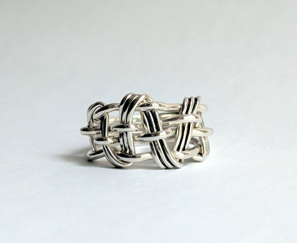 three makes four woven ring